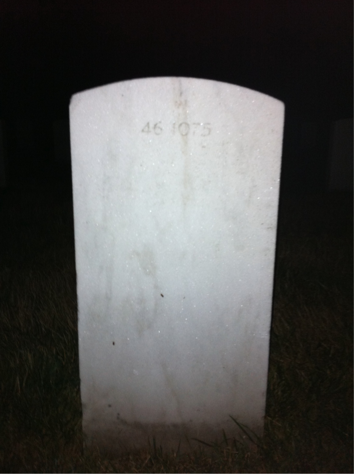 Back of headstone — Elizabeth Bentson