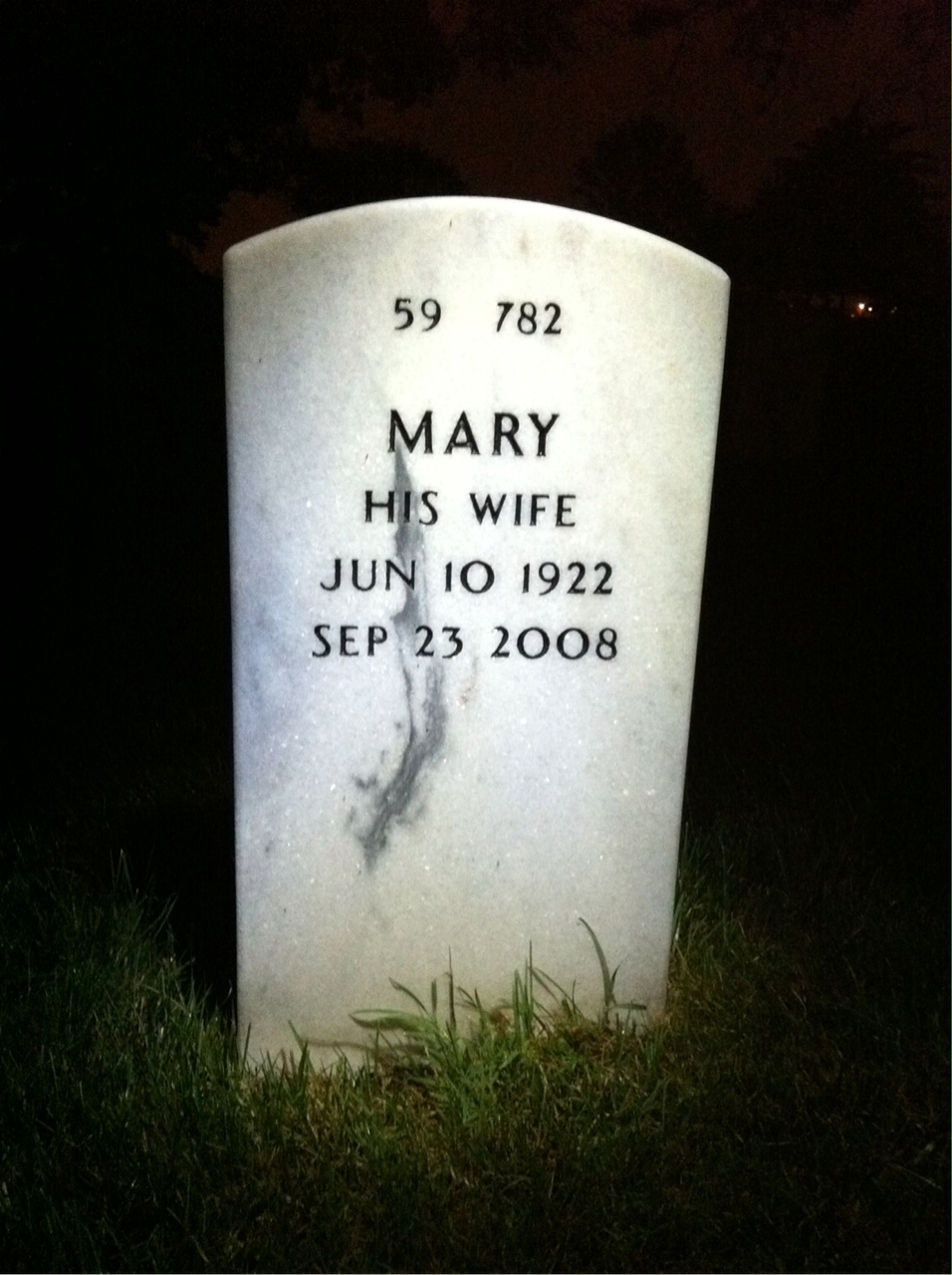 Back of headstone — Frank D'Annunzio
