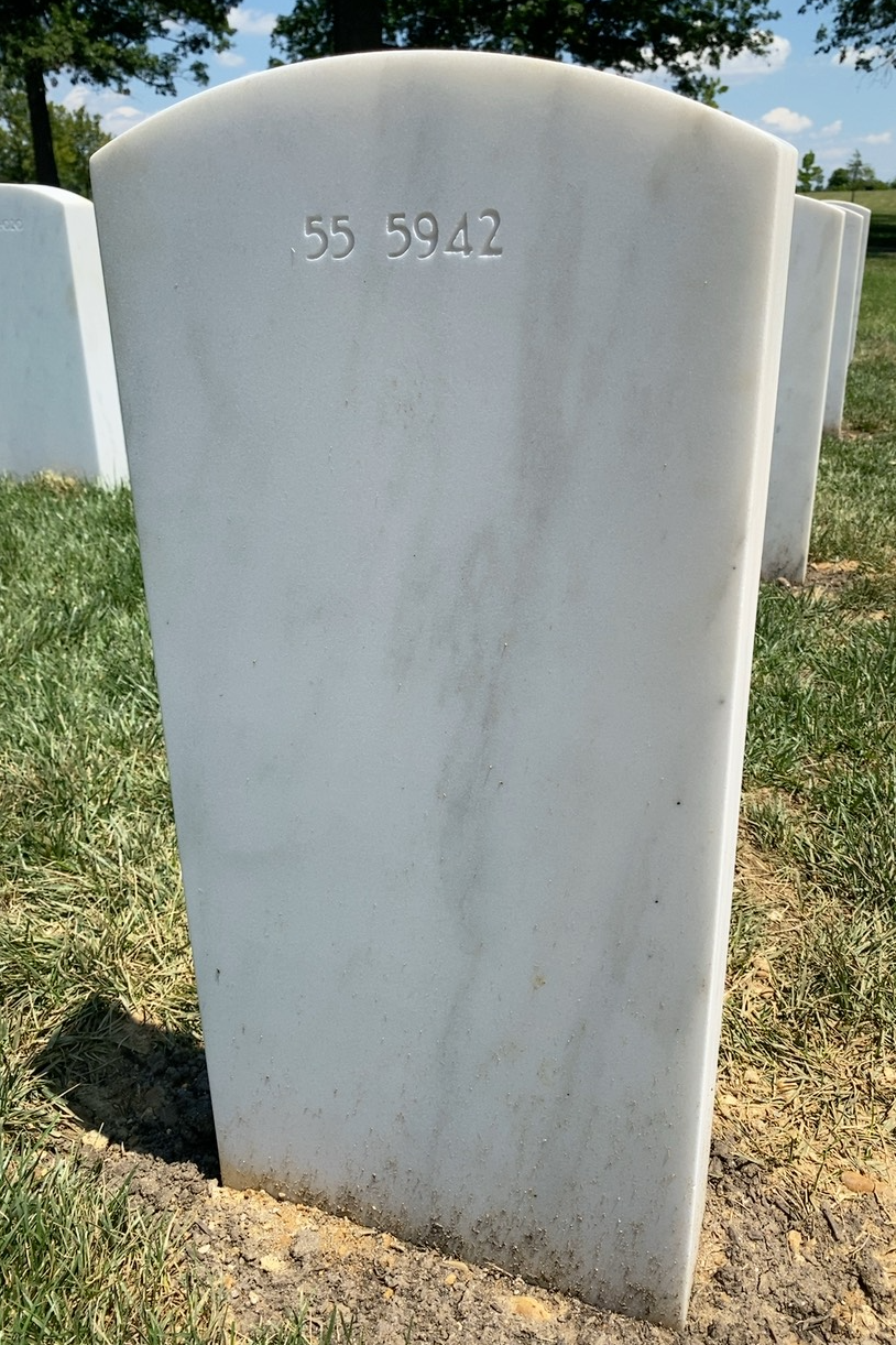 Back of headstone — Joseph B Wegener