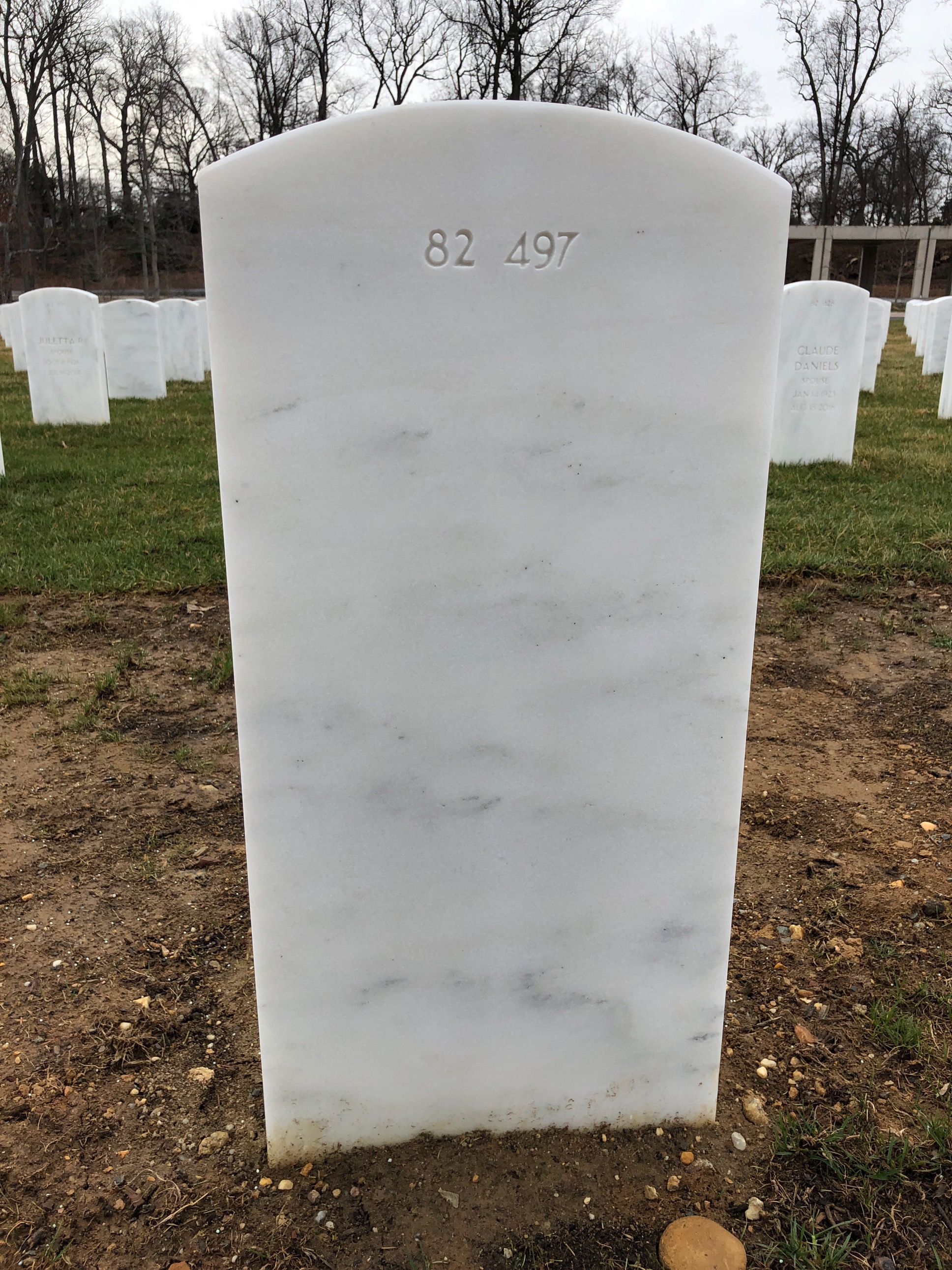 Back of headstone — Edward Mills
