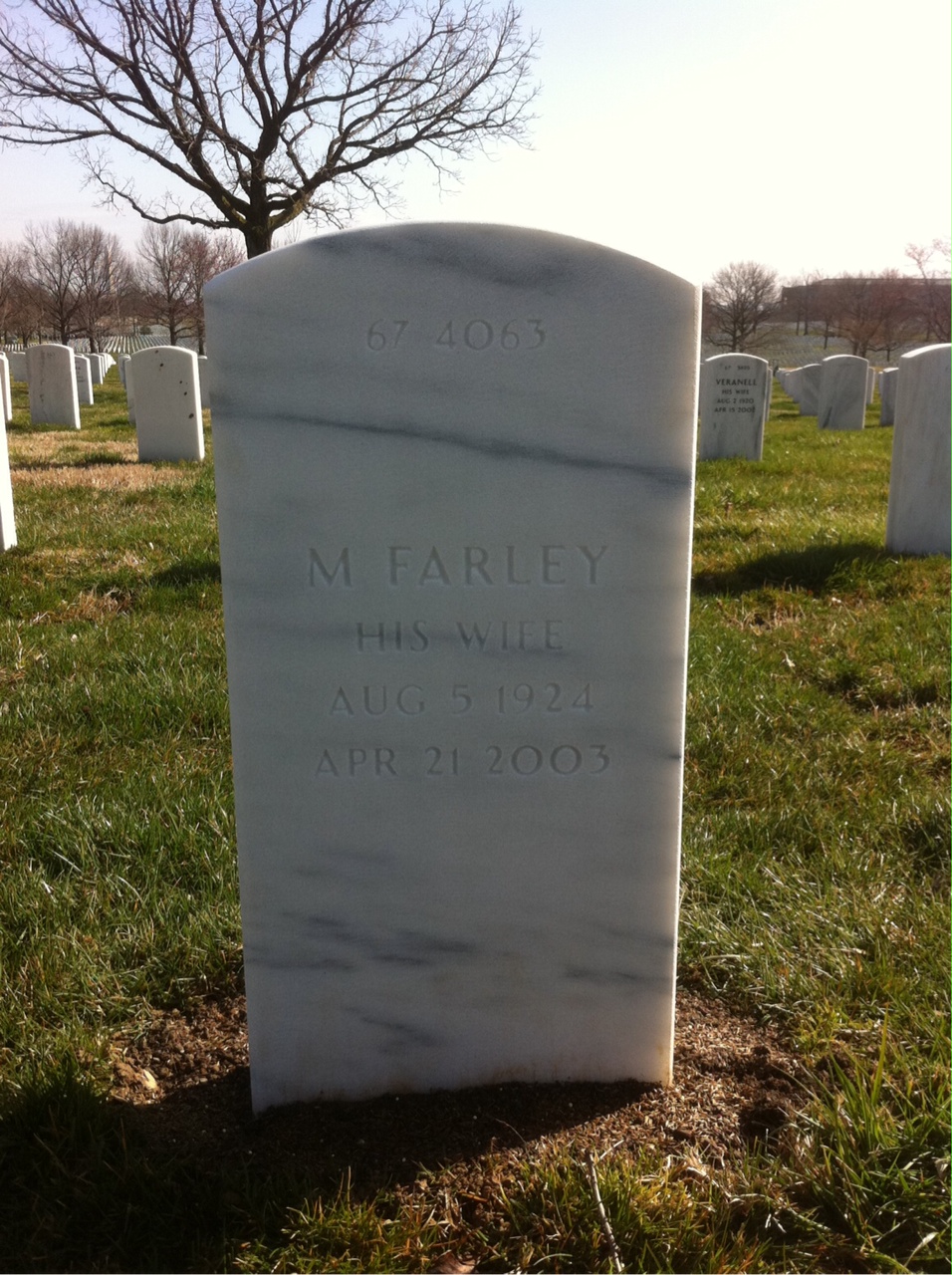 Back of headstone — Richard Ball