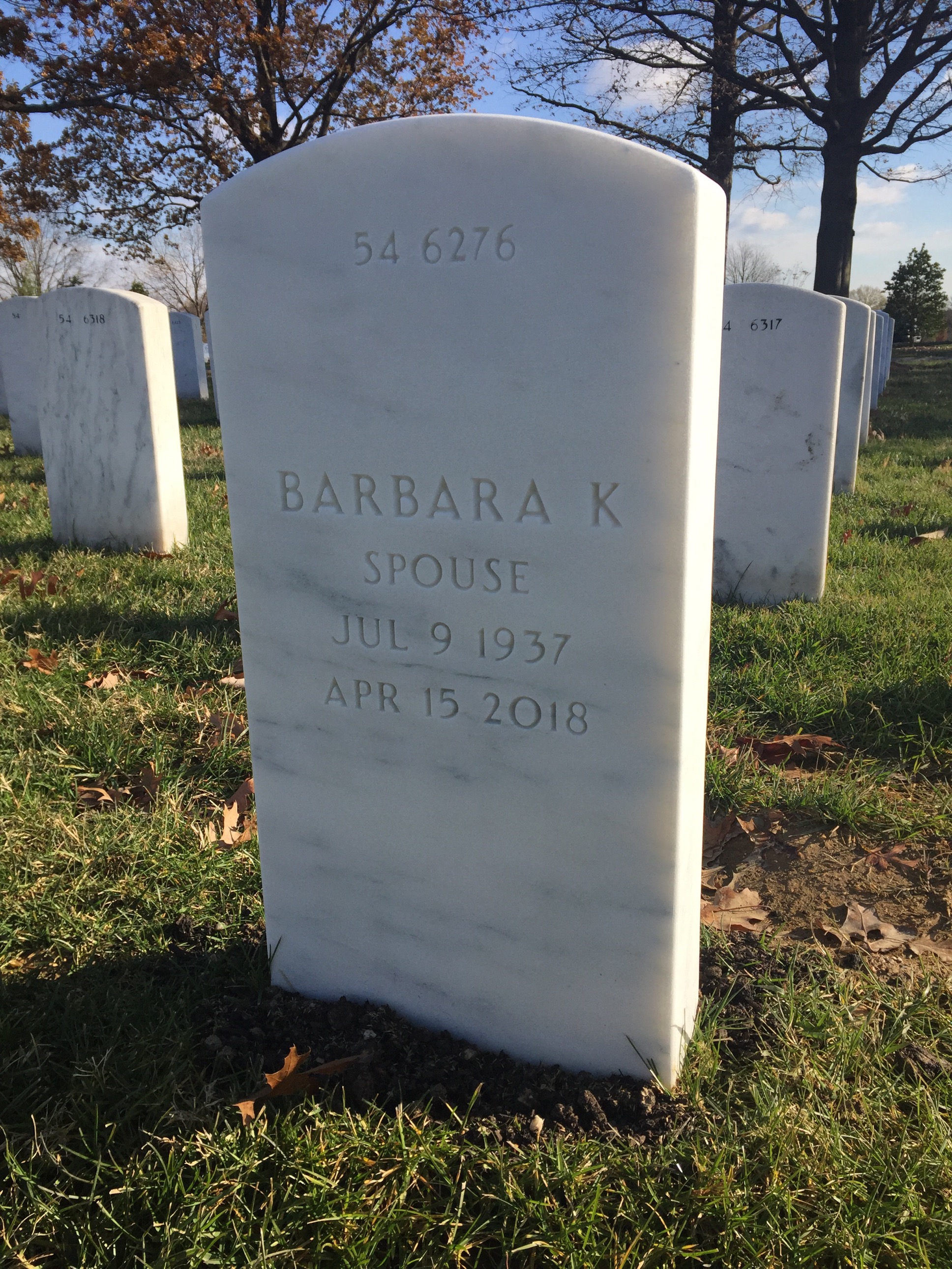 Back of headstone — Lawrence Konen