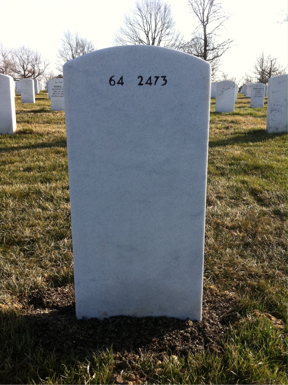 Back of headstone — Joseph Aiello