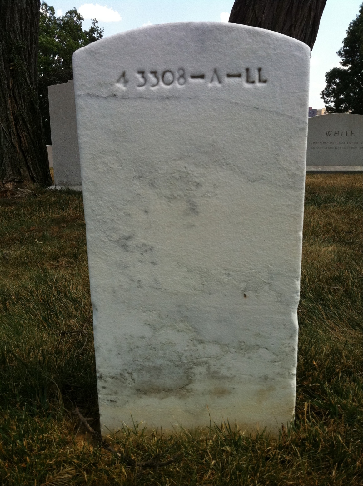 Back of headstone — Debra Montgomery