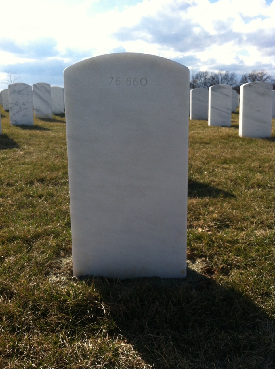 Back of headstone — Clyde Moore