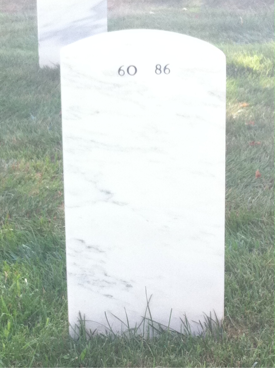 Back of headstone — Charles Deere