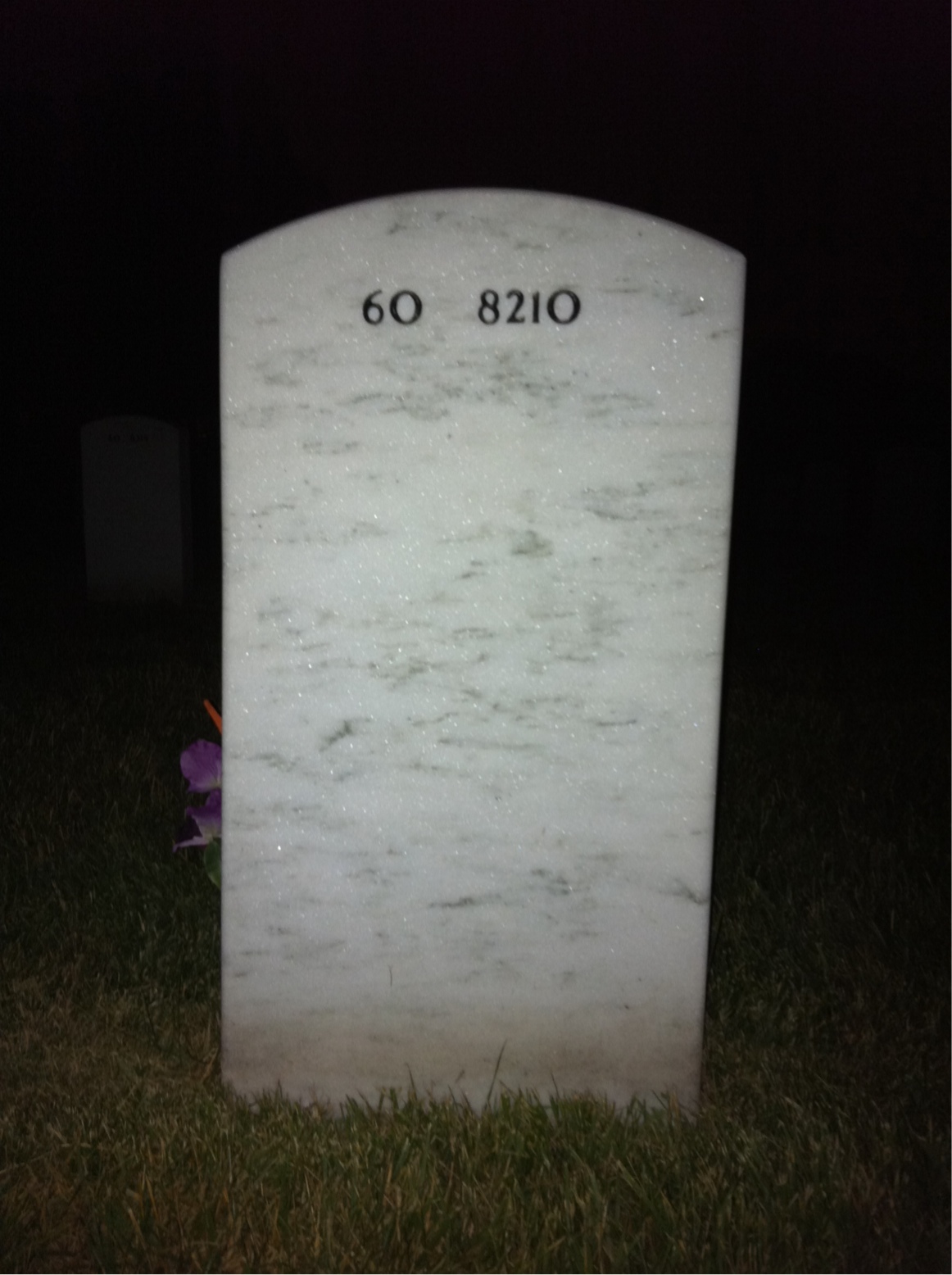 Back of headstone — Robert Derenda