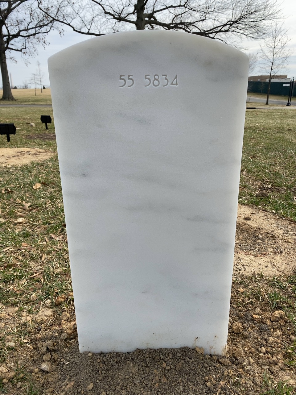 Back of headstone — Warren A Kemble