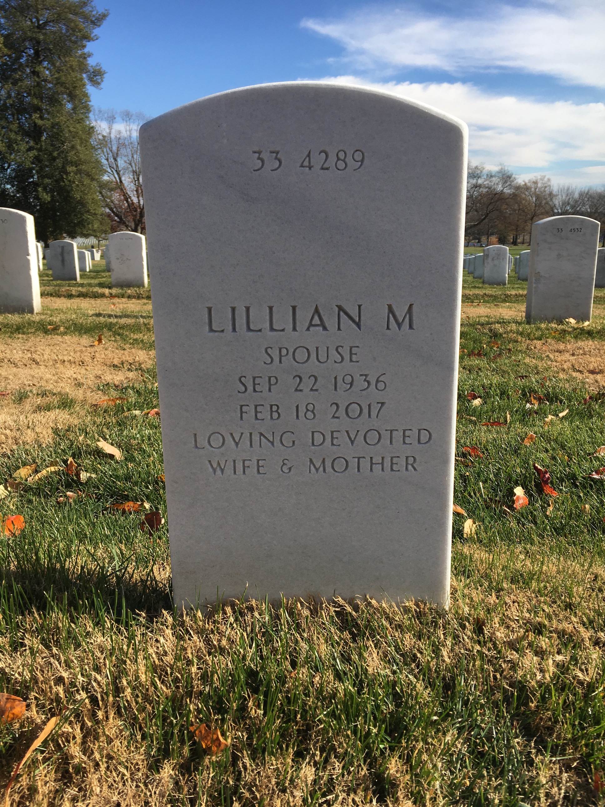 Back of headstone — Charles Drenz