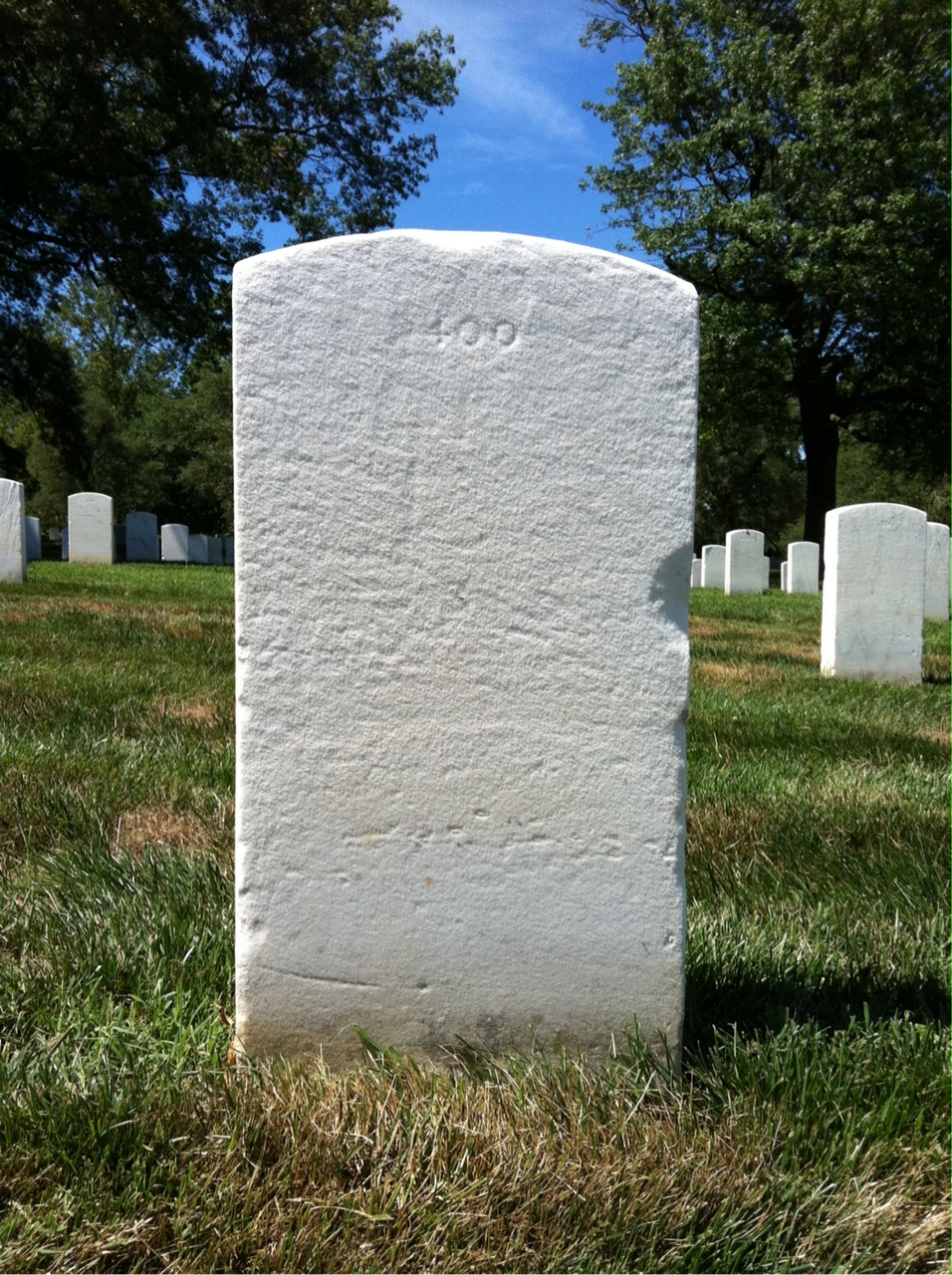 Back of headstone — George Mundy