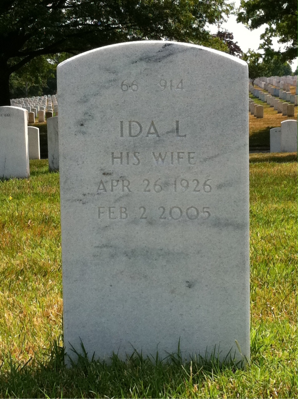 Back of headstone — George Neville