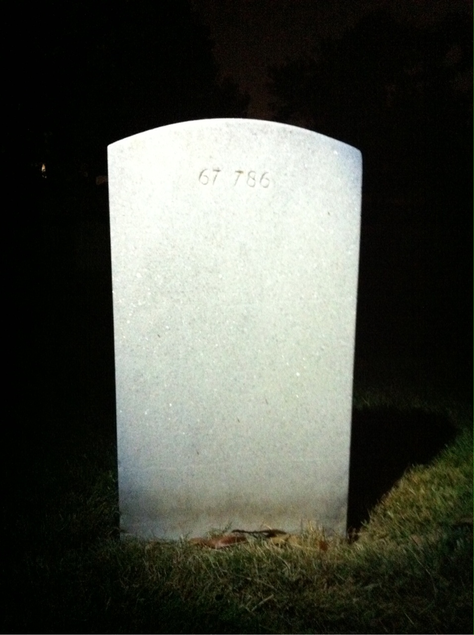 Back of headstone — William Mullins