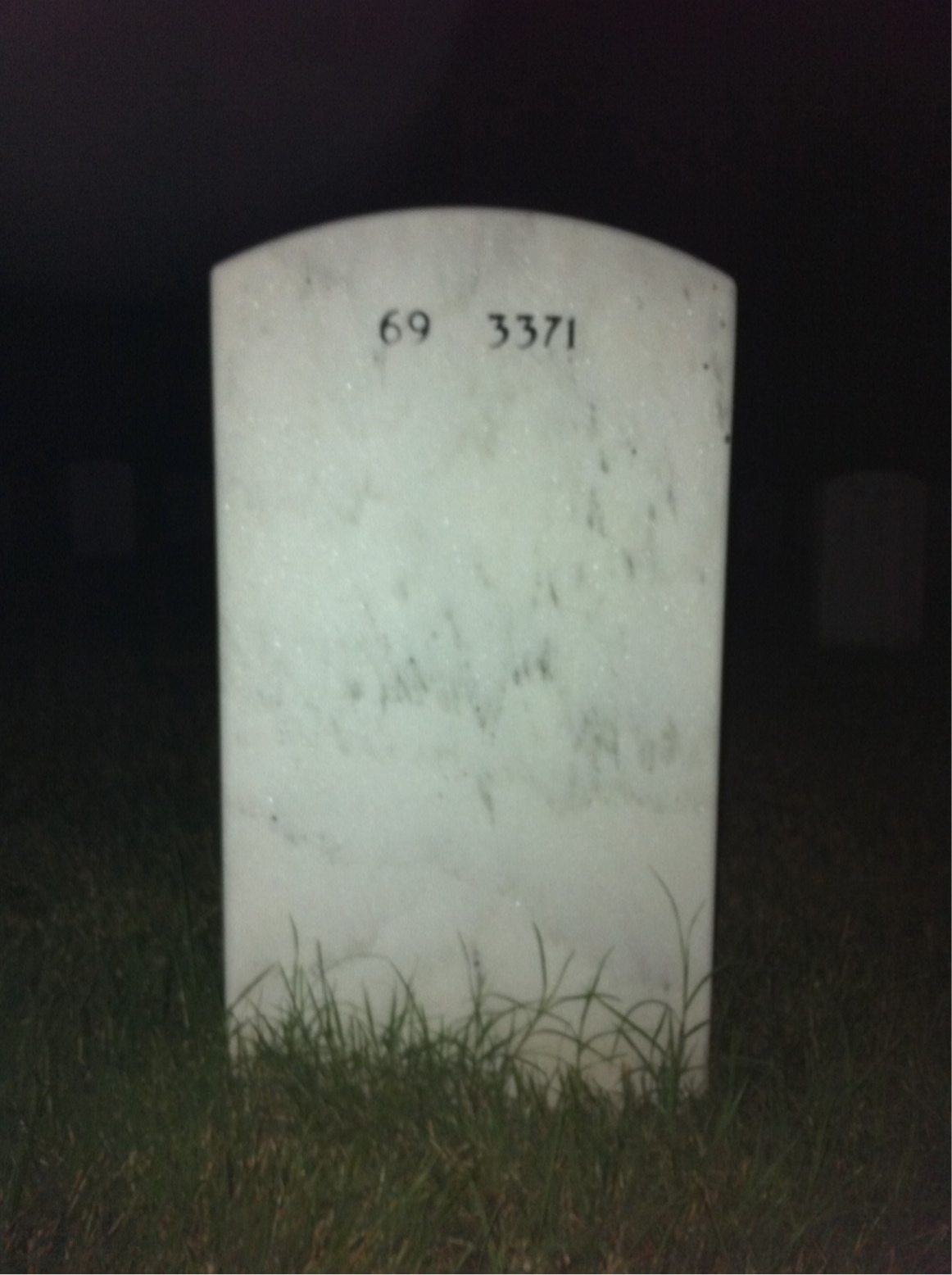Back of headstone — Josephus Mccoy