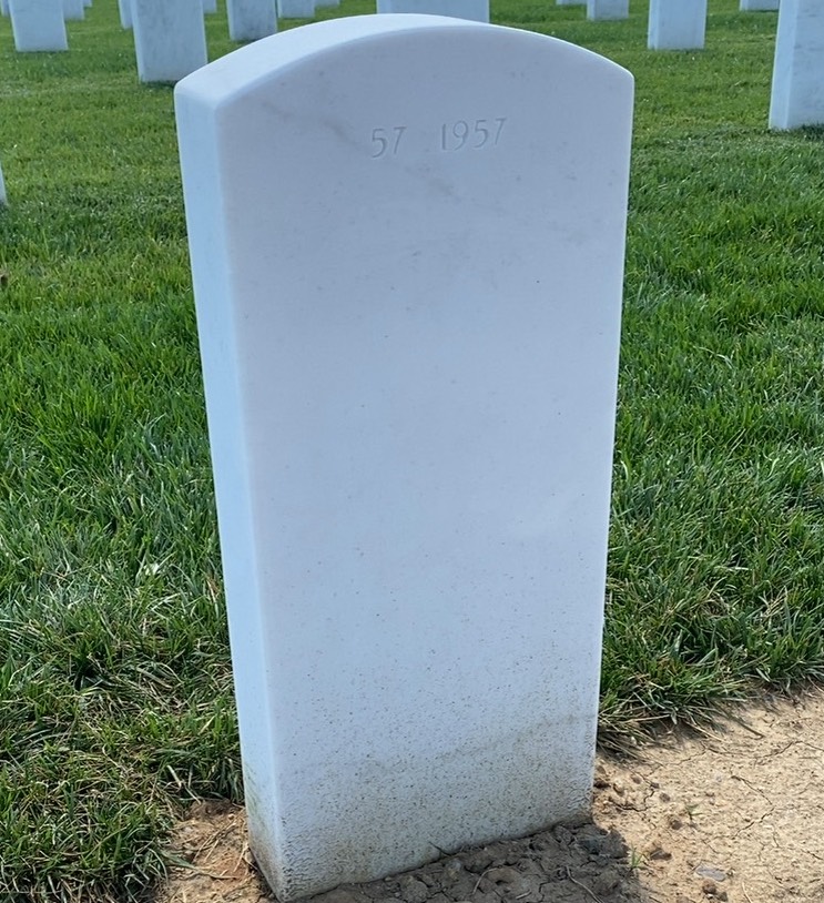 Back of headstone — Victor Downey