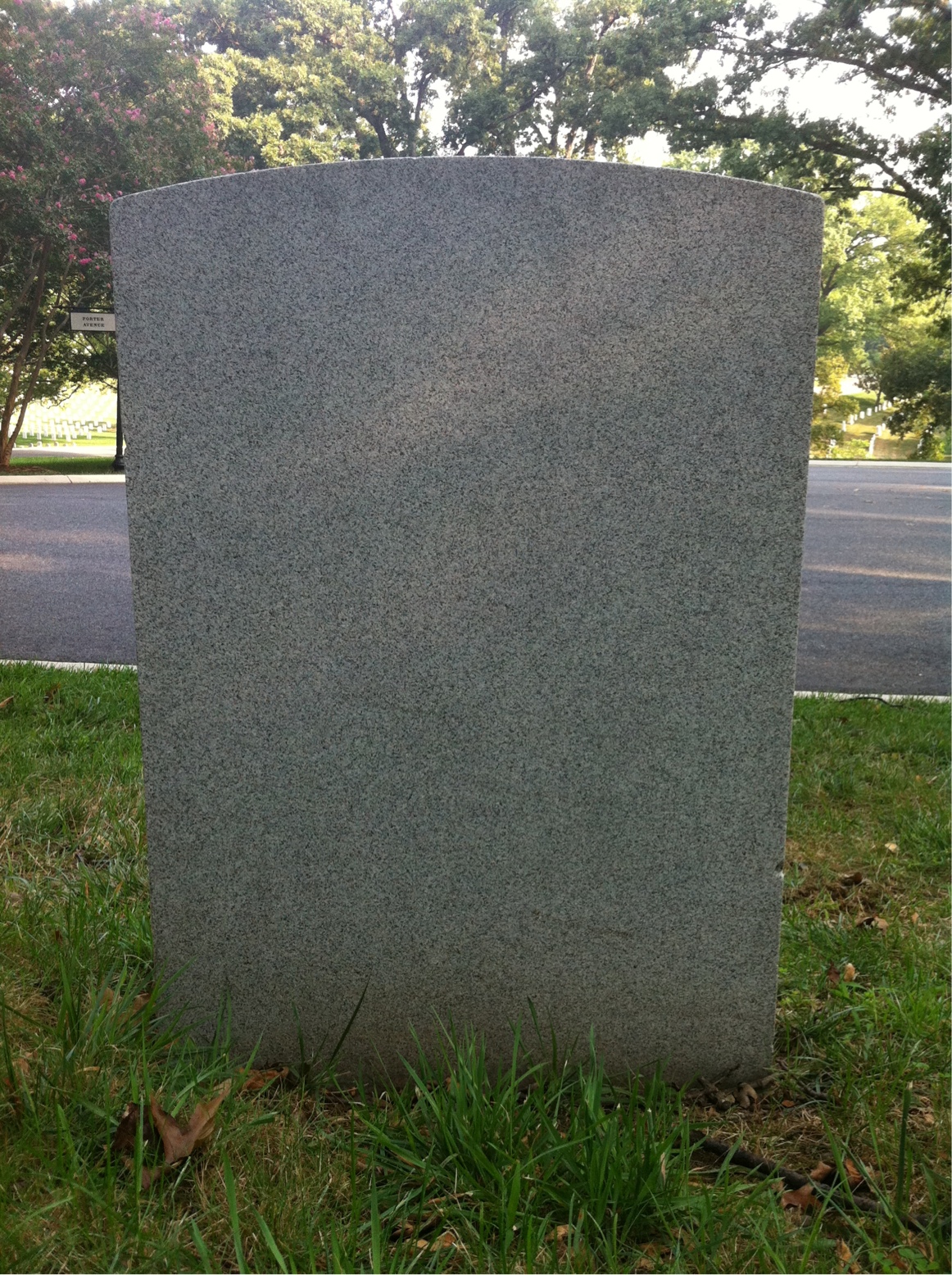 Back of headstone — Thomas Angros