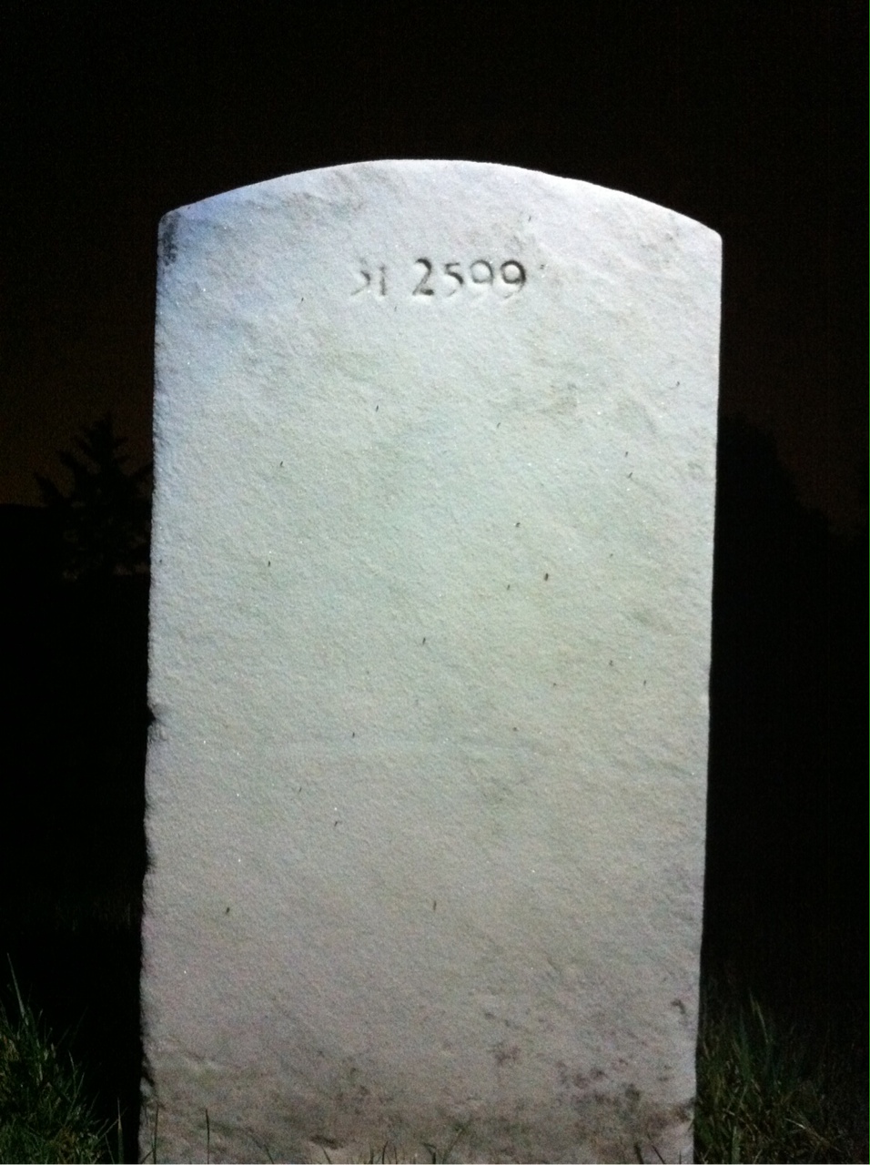 Back of headstone — Mary Morgan