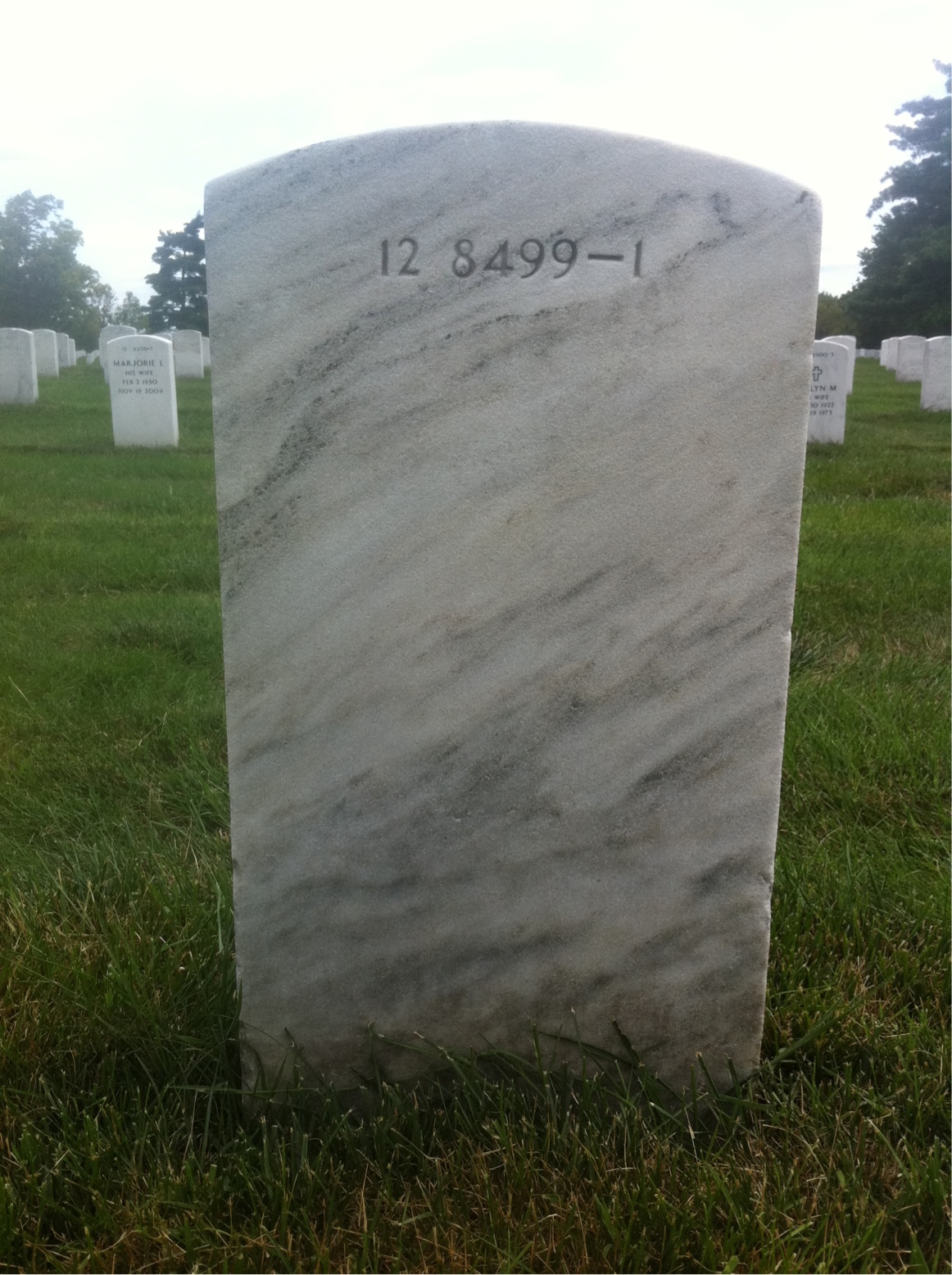 Back of headstone — Tony Beahl