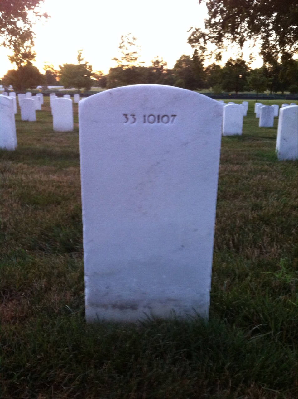 Back of headstone — Walter Miles