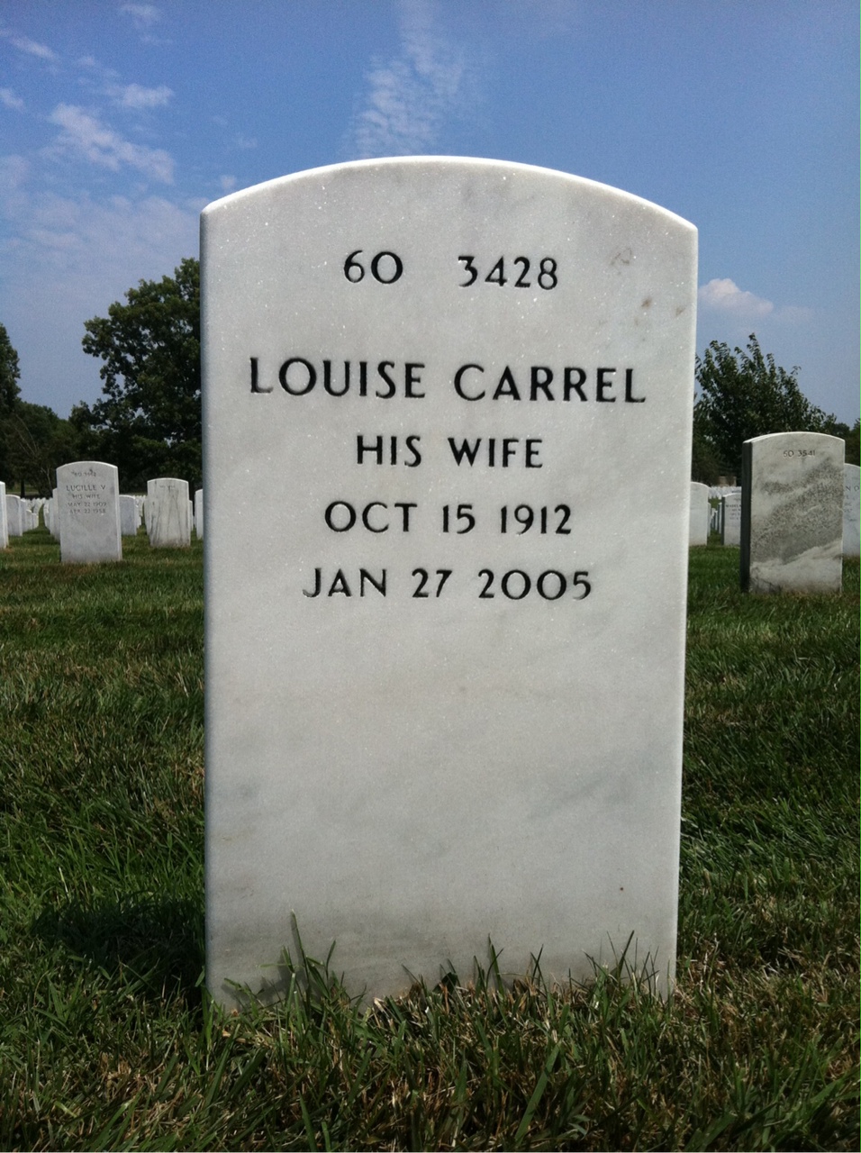 Back of headstone — David Costa