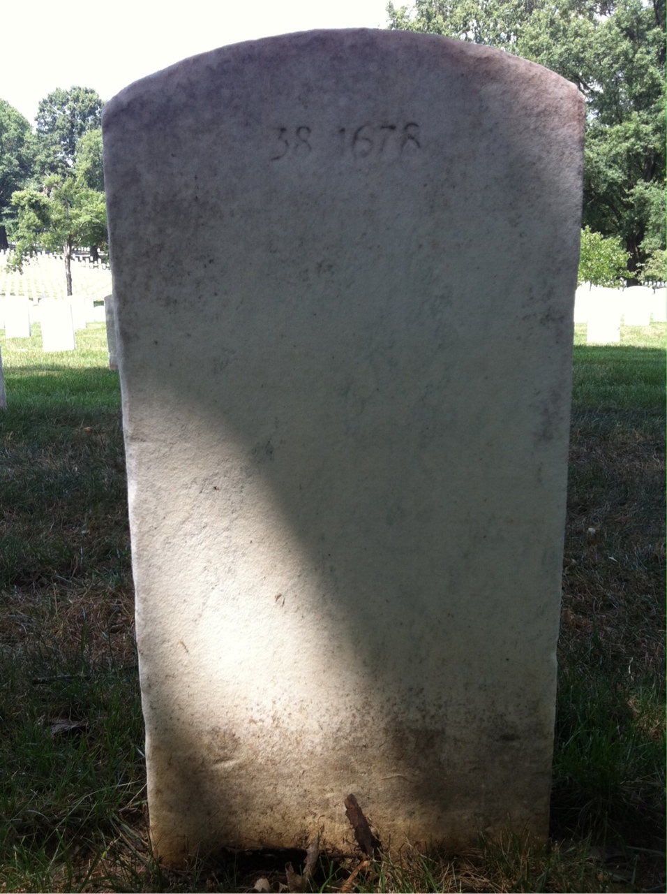 Back of headstone — William Mckinley Johnson