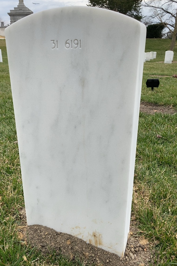 Back of headstone — Joseph Ardizzone