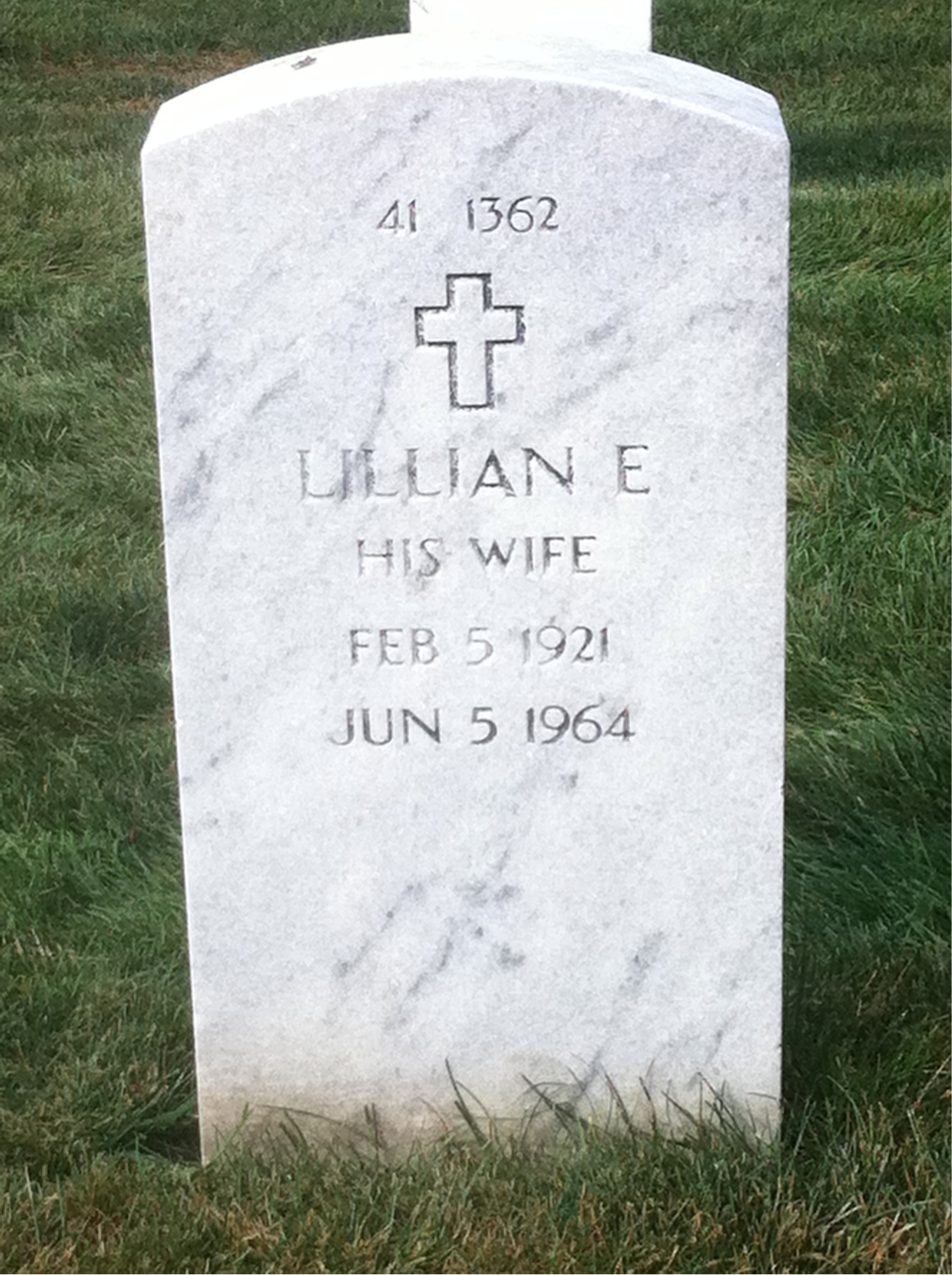 Back of headstone — Howard Titlow