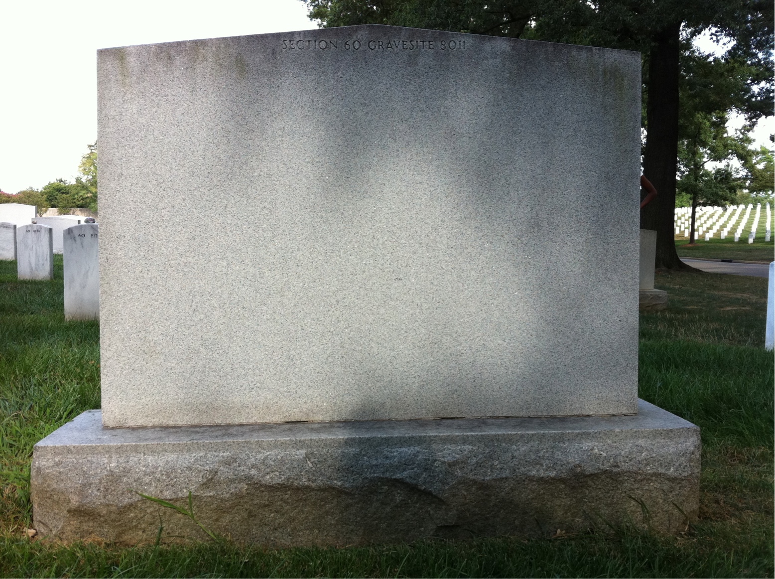 Back of headstone — Harold Bachman