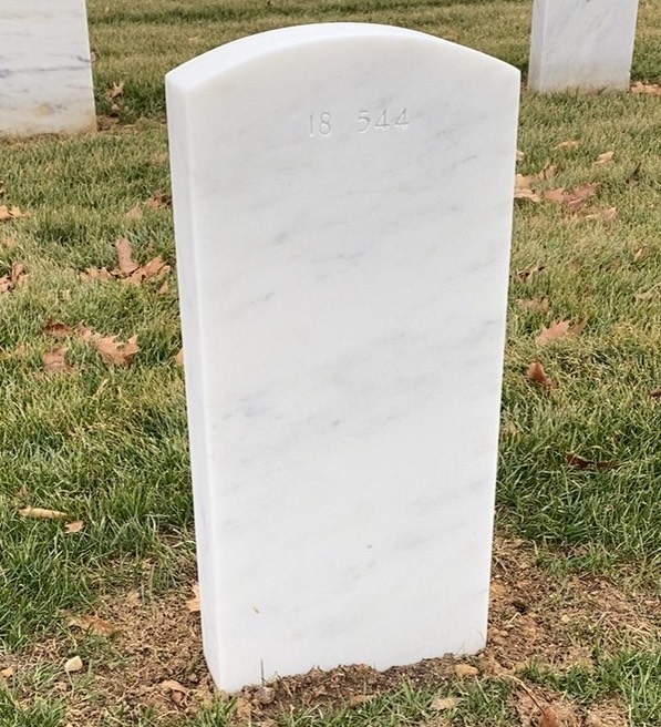 Back of headstone — David Moser