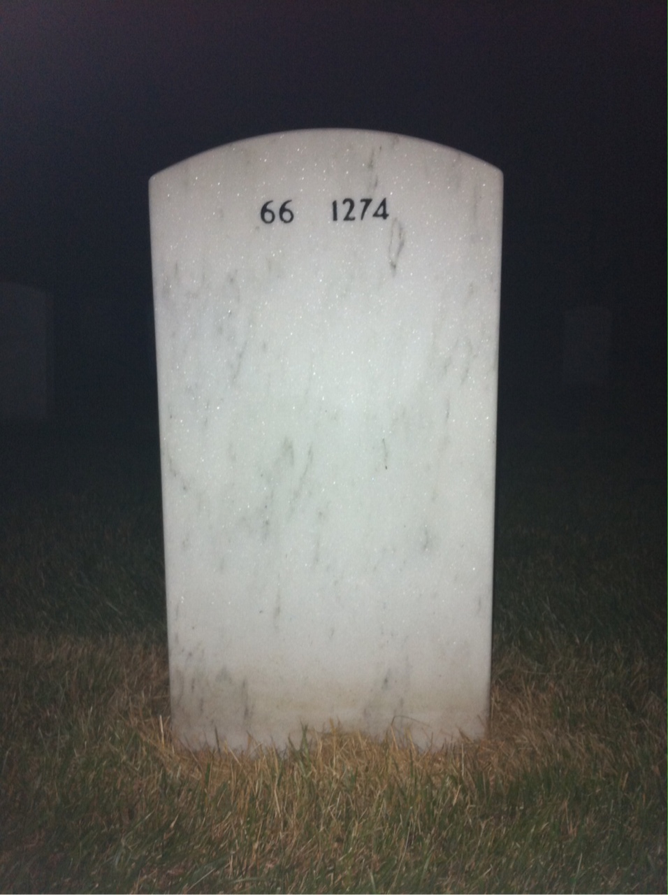 Back of headstone — George Scott