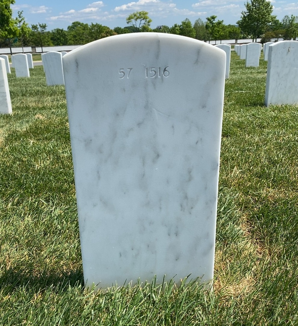 Back of headstone — Thomas J Dix
