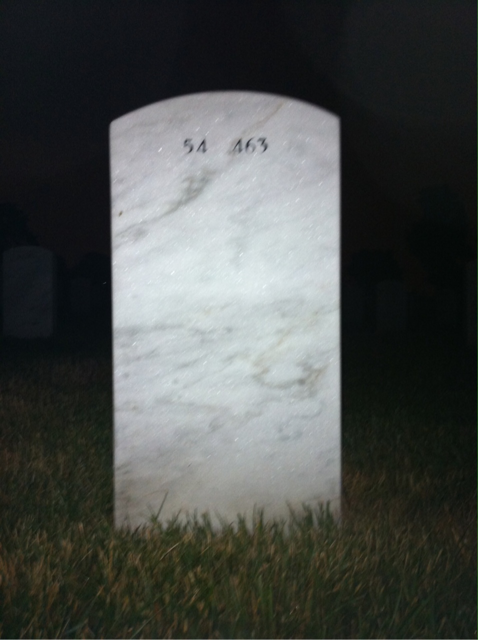 Back of headstone — Elmer Van Cleave