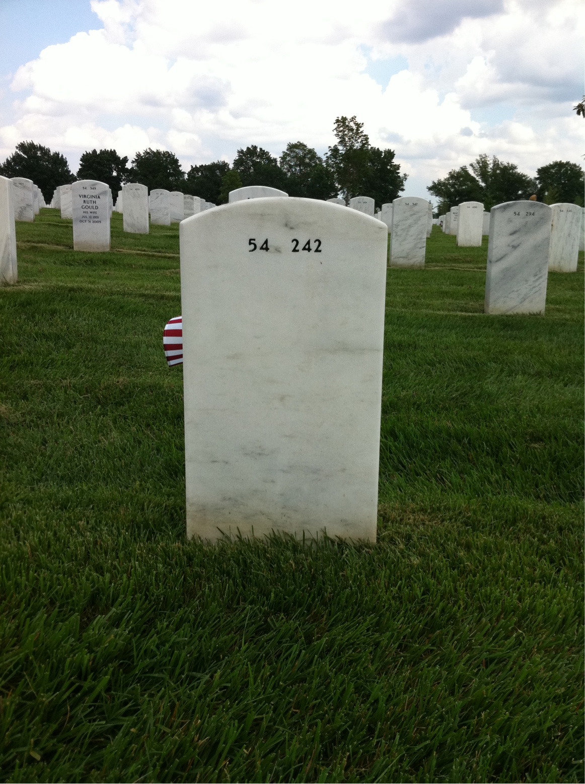 Back of headstone — Jeffrey Davis