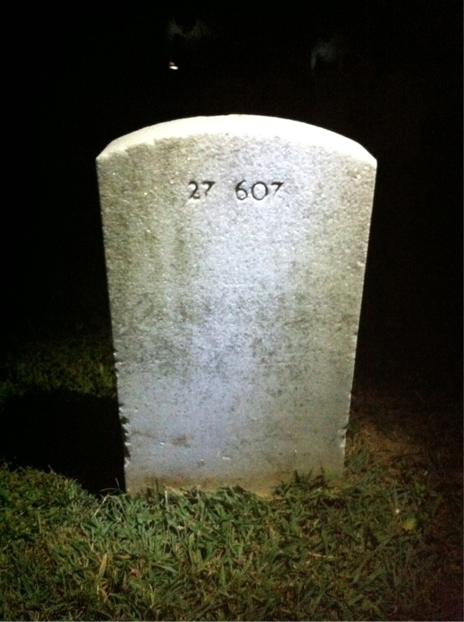 Back of headstone — John Baner