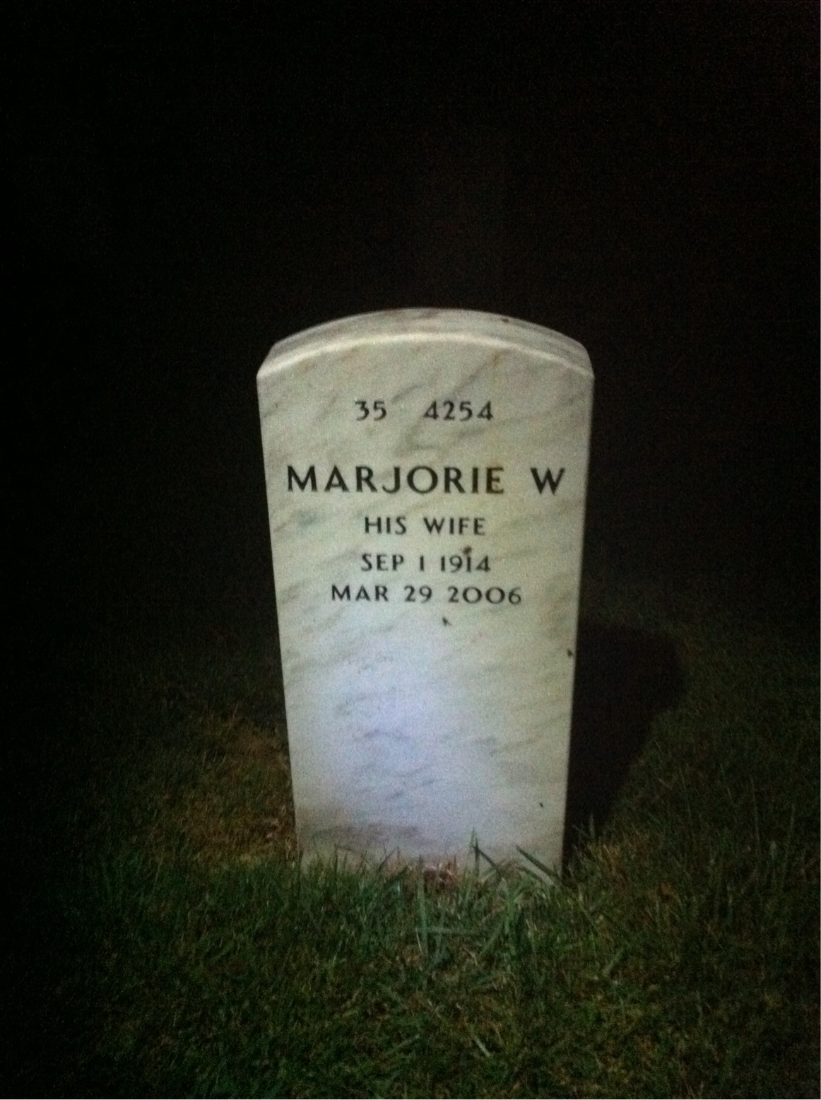 Back of headstone — Wells Bill