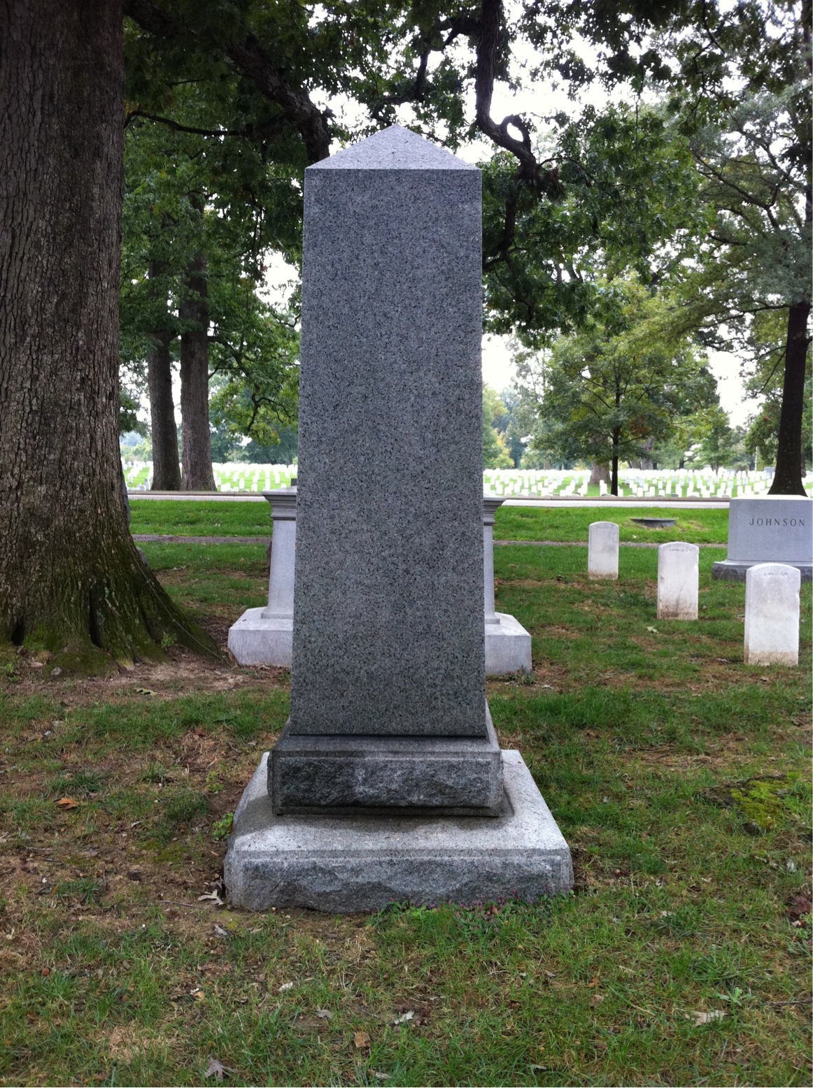 Back of headstone — J Mizner