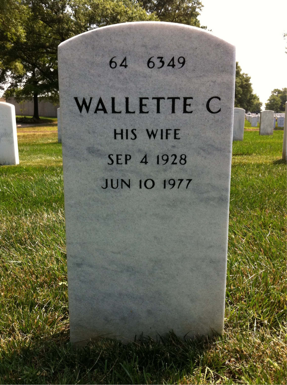 Back of headstone — Lewis Lynch