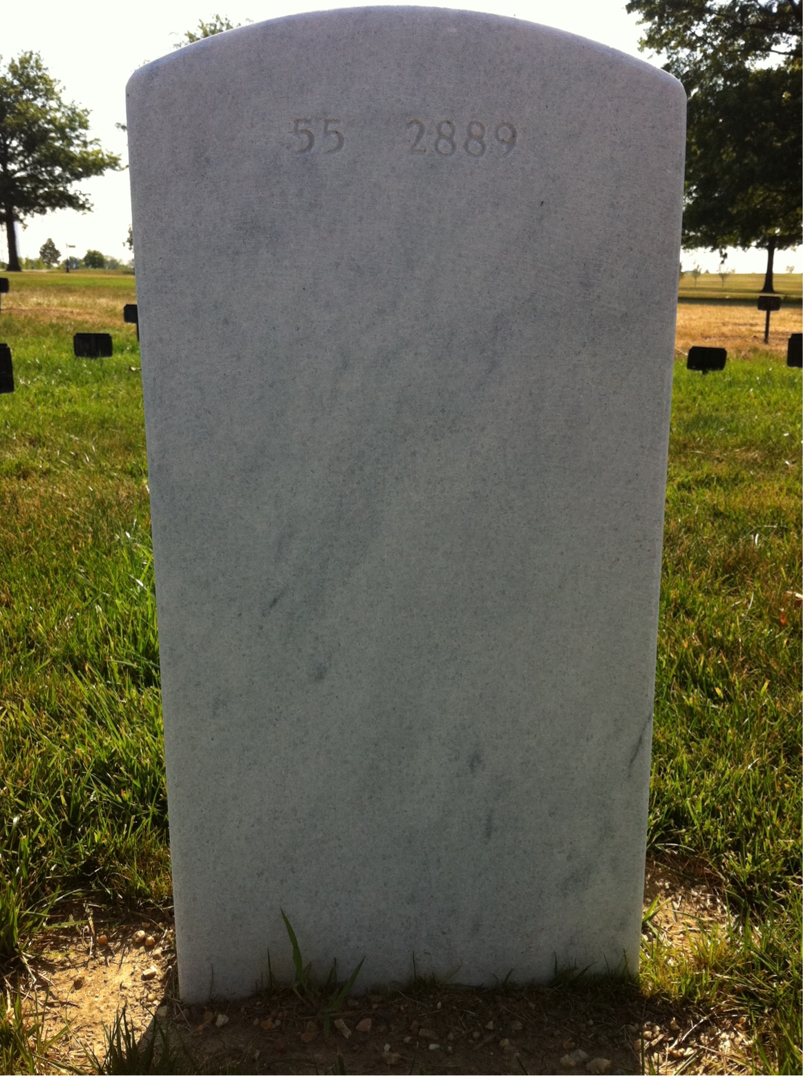 Back of headstone — Anthony Albano