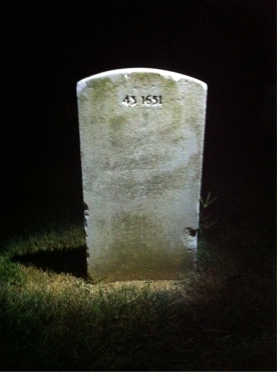Back of headstone — John Allred