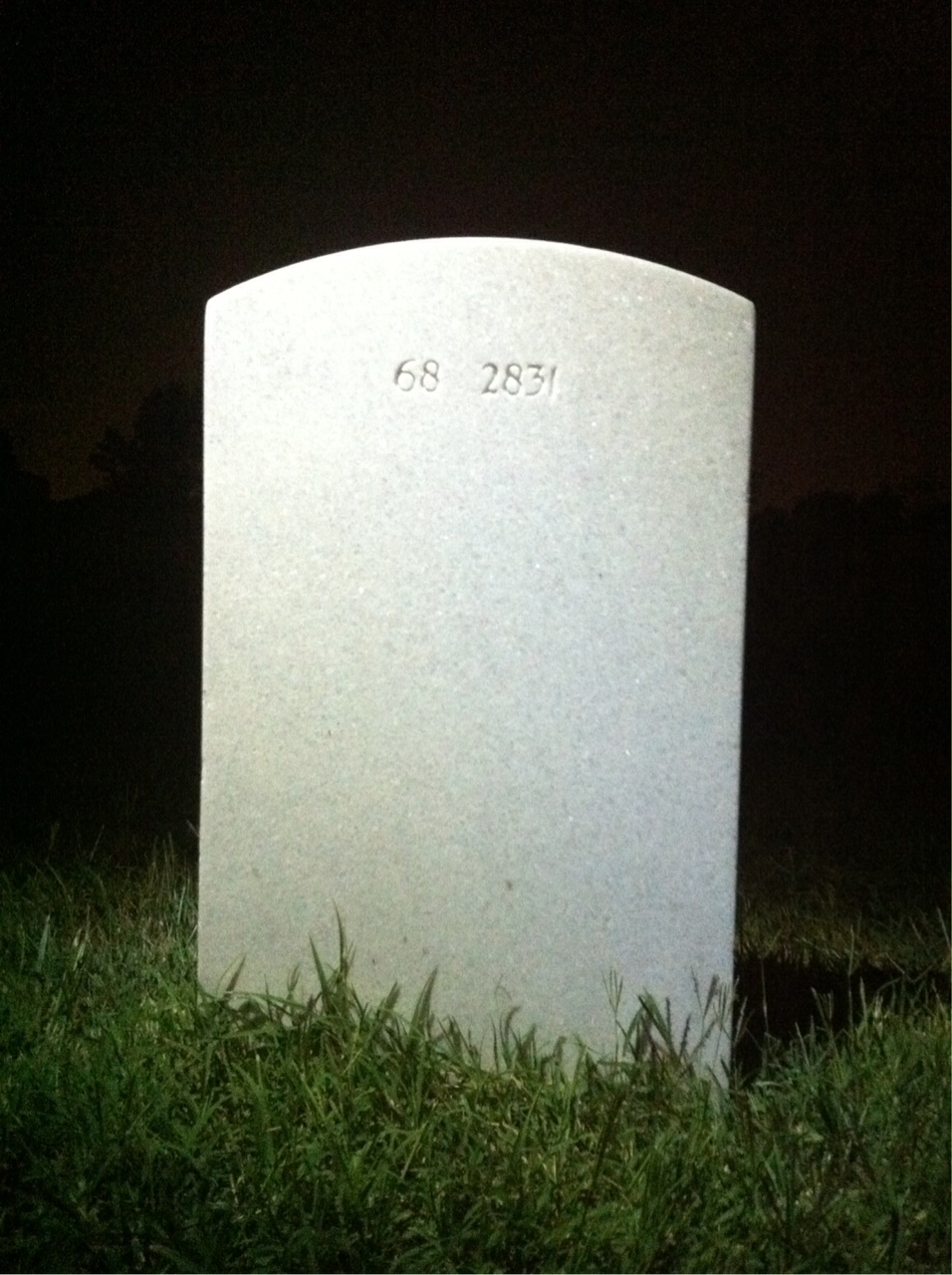 Back of headstone — William Henry Robinson