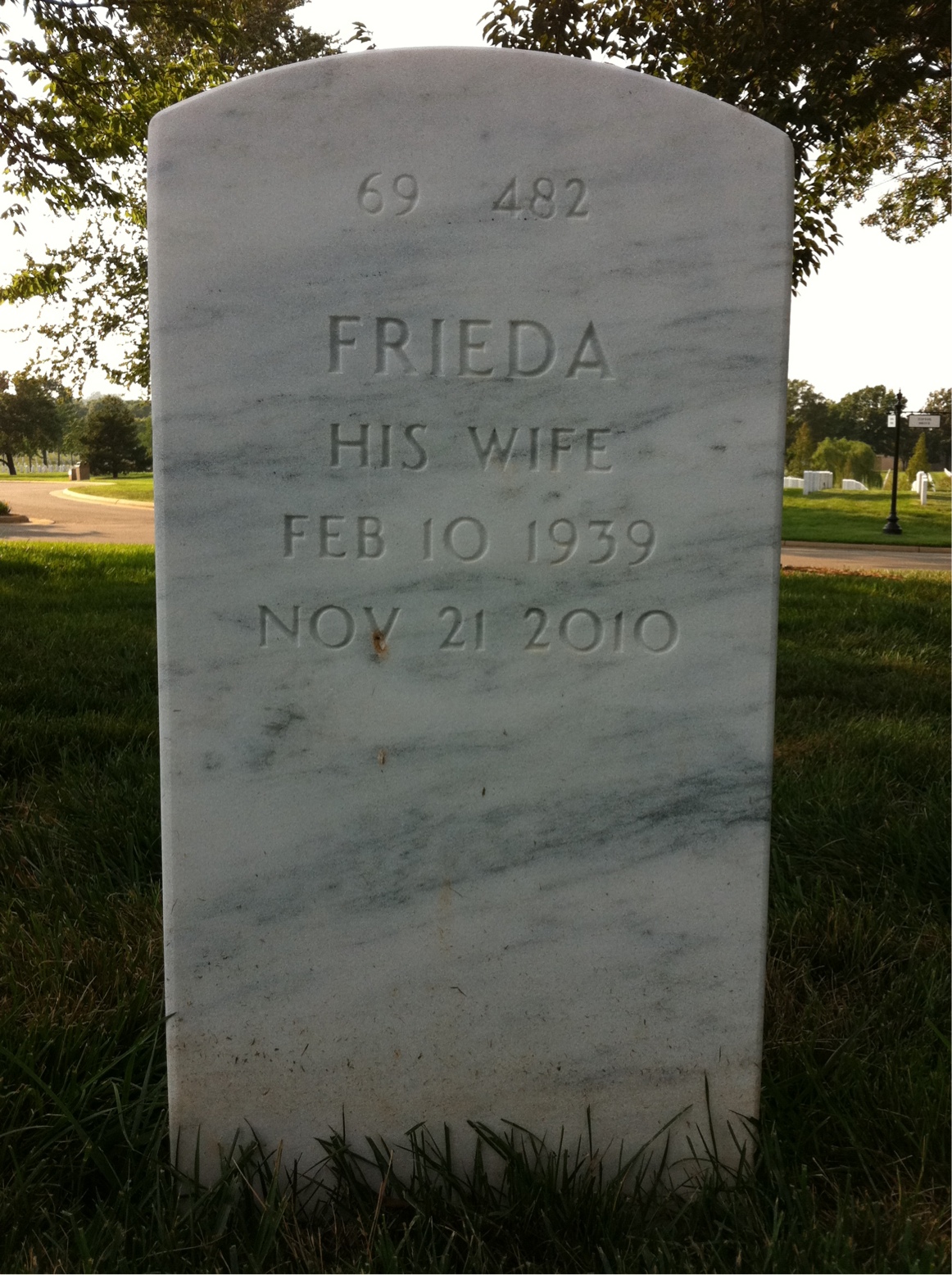 Back of headstone — Charles Mace