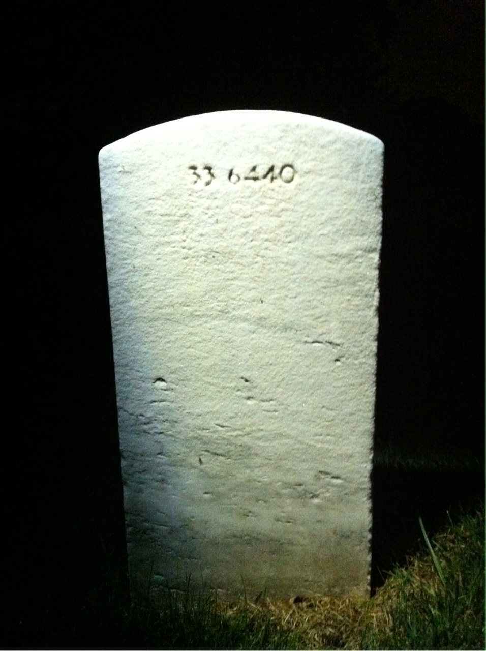 Back of headstone — Martin Mckee