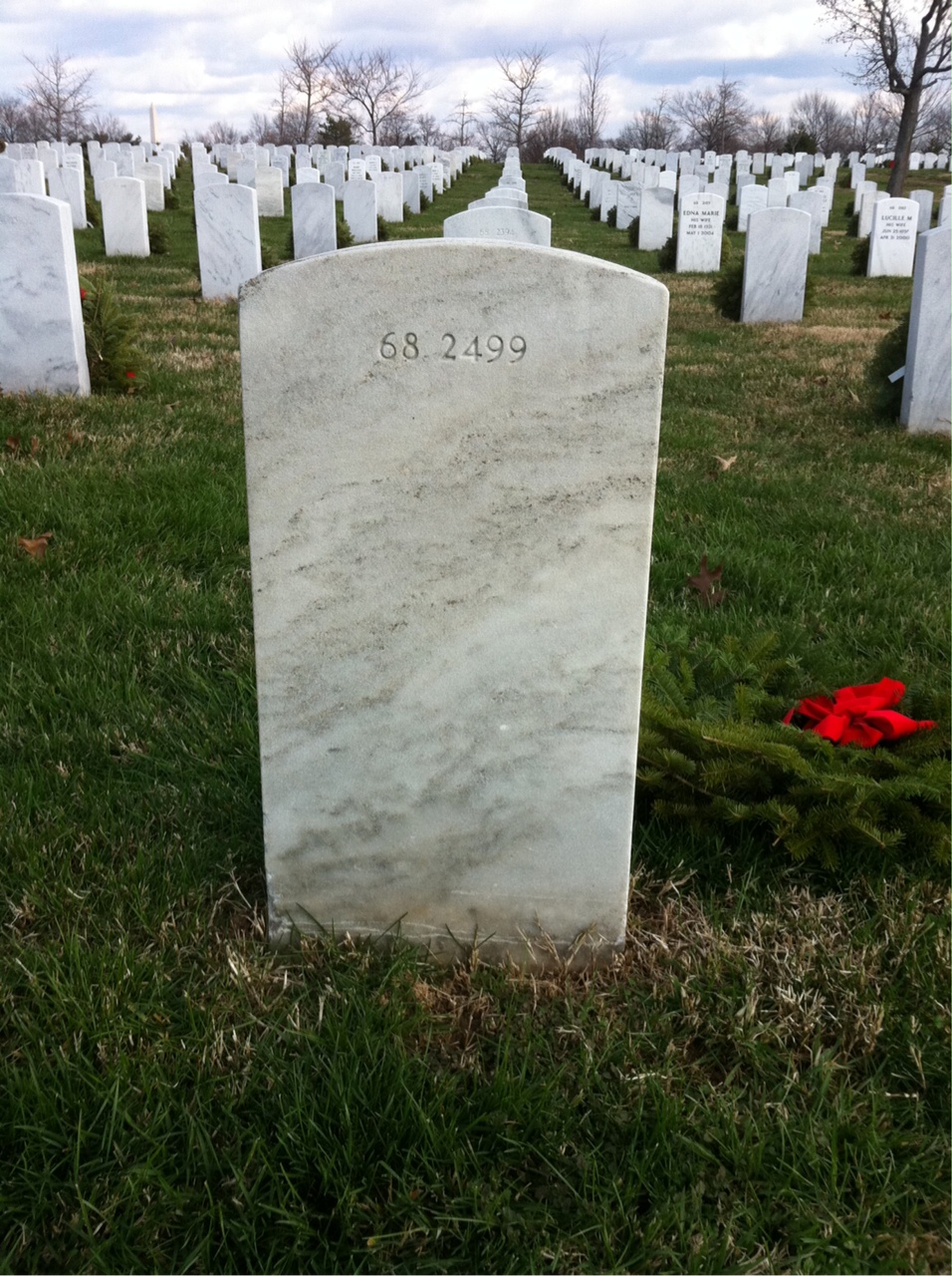 Back of headstone — Dallas Morgan