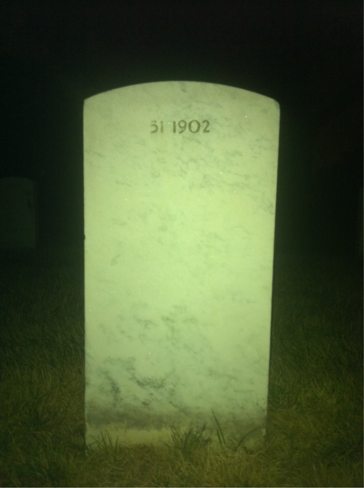 Back of headstone — Amber Benson