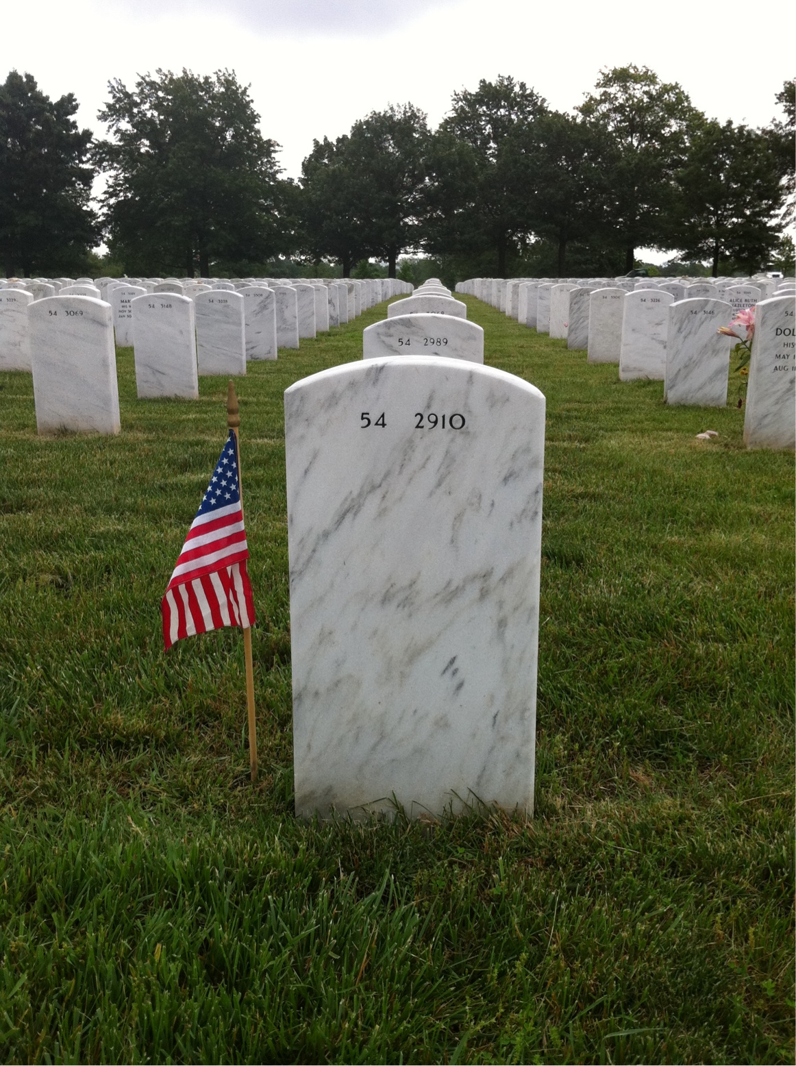 Back of headstone — Darrel Delozier