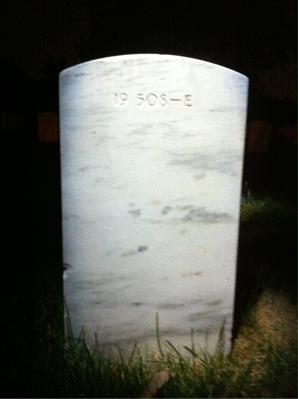Back of headstone — Leroy Morrison