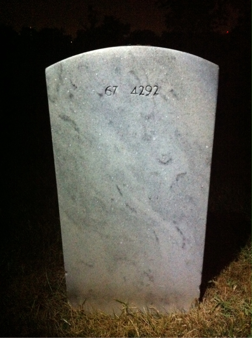 Back of headstone — George Merritt