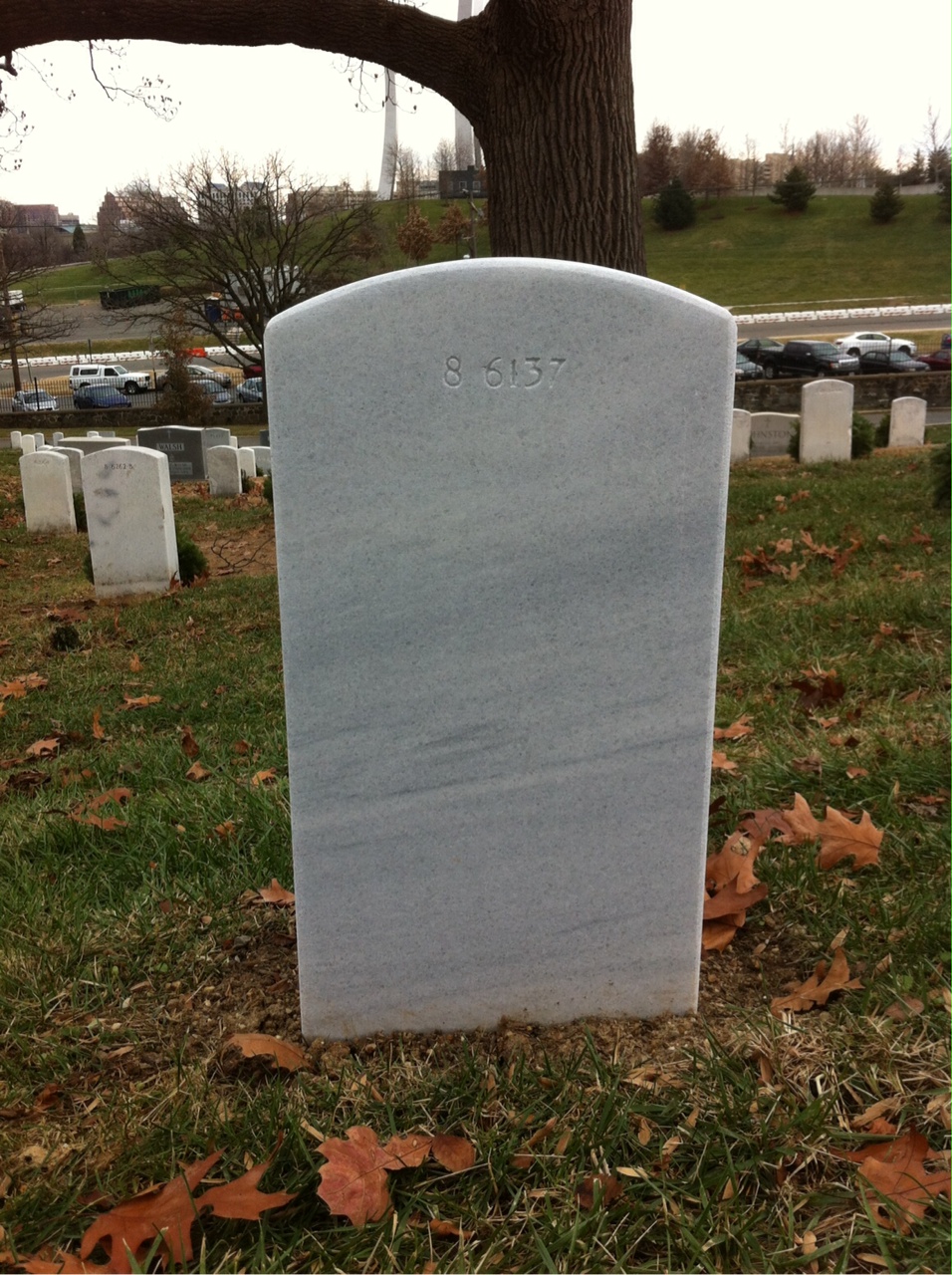 Back of headstone — Charles Mullins