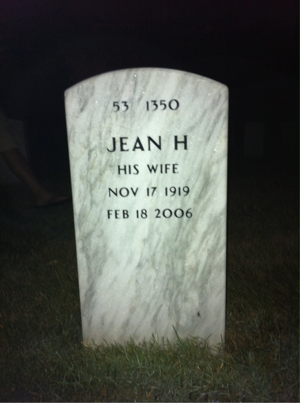 Back of headstone — James Conway