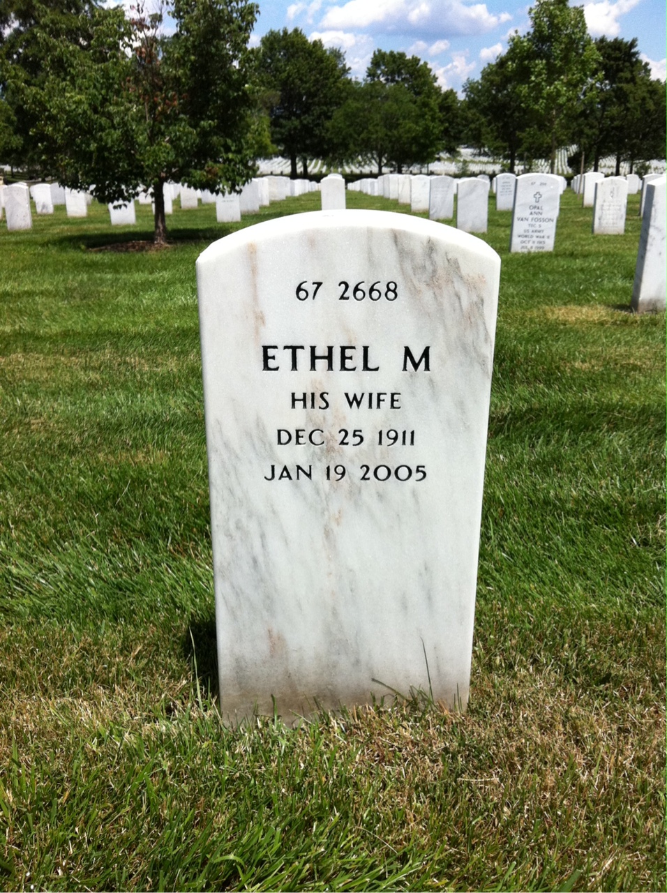 Back of headstone — James Montague