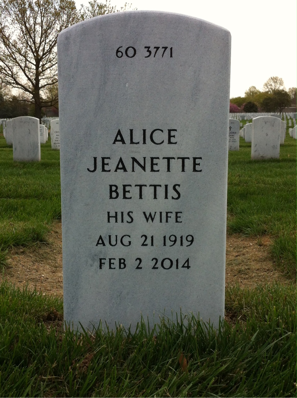 Back of headstone — Edward Mitchell